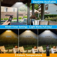 Aqonsie Solar Shed Lights Indoor Outdoor Dual Solar Pendant Daytime Work Lights With 3 Colors Temperature 5 Lighting Modes2 T