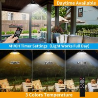 Aqonsie Solar Shed Light Indoor Outdoor Solar Pendant Daytime Work Lights With 3 Colors Temperature 5 Lighting Modes2 Timers