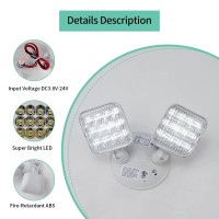 Tanlux Emergency Remote Head Lighting 1 Pack Double Head Emergency Light Ul Listed Multi Voltage 36 To 24 Volt Input 2 By 3