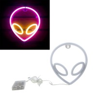 Alien Neon Sign Led Pvc Waterproof Usb Powered Neon Sign Lights For Boys Birthday Halloween Party Bedroom Wall Decor Pink White