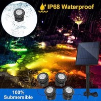 Tsun Solar Pond Light Super Bright Led Underwater Color Changing Solar Lights Rgb Submersible Fountain Lights Ip68 Waterproof