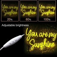 Wlhope You Are My Sunshine Neon Signs Yellow Led Neon Sign For Wall Decor Usb Powered Sunshine Neon Up Sign Wall Hanging Letter