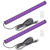 Greenic Usb Black Light Bar 10W 1Ft Upgraded Uv Led Blacklight Strip Lights Small Black Lights For Glow Party Posters Tapest