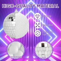 Mini Mirror Disco Ball Decor 32 Pack Hanging Mirror Ball Ornaments Different Sizes Small Disco Balls Decorations Bulk For Par