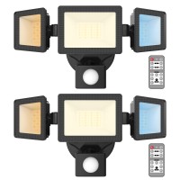 Alusso Lighting Led Flood Lights Outdoor Motion Sensor 40W 3200Lm Security Light Remote Control 3000K6000K Ip65 Waterproof 3