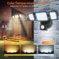 Alusso Lighting Led Flood Lights Outdoor Motion Sensor 40W 3200Lm Security Light Remote Control 3000K6000K Ip65 Waterproof 3