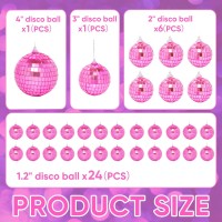 32 Pack Mini Disco Balls Decorations Different Sizes Mirror Ball With Hanging String Small Disco Ball Ornament For Disco Theme P