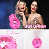 32 Pack Mini Disco Balls Decorations Different Sizes Mirror Ball With Hanging String Small Disco Ball Ornament For Disco Theme P