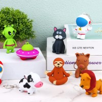 9 Pieces Nurse Flashlight Pediatric Nurse Flashlight Keychain Animal Flashlight Puppy Keychain Lion Cow Sloth Cat Astronaut Ro