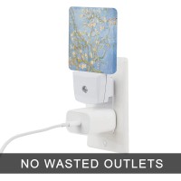 Oeaskly Blossoming Almond Tree Night Light Van Gogh Night Lights Plug Into Wall For Boys Girls Led Lamp For Stairwayhallwaybe