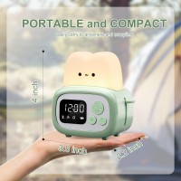 Qanyi Small Timer Clock Toaster Lamp Cute Night Light With Time Management Tool And Table Clock Alarm Digital Timer For Kids A