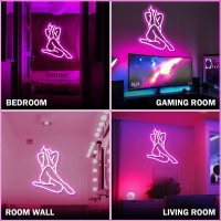 Janhune Lady Neon Sign Women Neon Sign Dimmable Lady Neon Led Signs For Wall Decor Neon Light Up Signs Pink Lady Neon Lights For