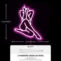 Janhune Lady Neon Sign Women Neon Sign Dimmable Lady Neon Led Signs For Wall Decor Neon Light Up Signs Pink Lady Neon Lights For