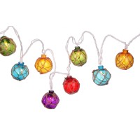 Niosta 88Ft Rustic Subtle Decorative String Lights 10 Multicolor Nautical Fishing Float Ball Lightsbeach Themed Outdoor Light