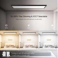 Aikvsxer 6 Pack 1X4 Led Flat Panel Light Surface Mount Led Ceiling Light 5500Lm 50W Triac 10100 Dimmable 300040005000K Ac1