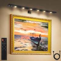 Blisaleiip Art Light For Painting Picture Light 22 Battery Operated Rechargeable Full Aluminium Wall Picture Light With Remote