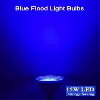 Greenic Blue Led Flood Light Bulb 15W 100 Watt Equivalent E26 Base Par38 Blue Light Bulbs For Bedroom Porch Police Support