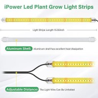 Ipower 20W Led Plant Grow Light Strips Full Spectrum For Indoor Plants With Auto Onoff 3912H Timer 10 Dimmable Levels 48 Led