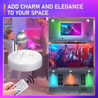 Klarlight 2 Pack Mini Rgb Battery Spotlights Indoor With Remote Control Wireless Led Spot Lights Stick On Picture Light With 13