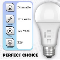 Laborate Lighting Color Selectable A19 Led Light Bulbs - Choose From 5 Colors Soft White To Daylight White. E26 Base, 100W, 1600 Lumens, 82% Energy Saving For Indoor & Outdoor (2-Pack)