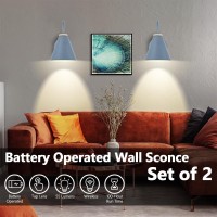 Battery Operated Grey Fauxwood Industrial Wall Sconce Set Of Two Easy To Install Not Wires Remote Control Dimmable Led Puck L