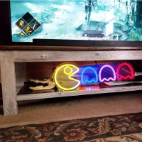 Geeinar Game Neon Sign Ghost Led Neon Lights Neon Signs For Bedroom Wall 17X6 Retro Arcade Decor With Usbswitch Ghost Neo