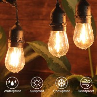 Brimax Outdoor String Lights 16Ft With 5 Led Bulbs Outdoor Lights Shatterproof Edison Bulb Commercial Grade Waterproof Led Outsi