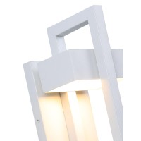 Lamqee Outdoor Wall Lights Modern Exterior Lighting Fixtures 3000K Led Integrated Outdoor Wall Sconce For Porch White Outside