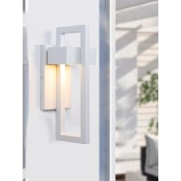 Lamqee Outdoor Wall Lights Modern Exterior Lighting Fixtures 3000K Led Integrated Outdoor Wall Sconce For Porch White Outside