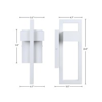 Lamqee Outdoor Wall Lights Modern Exterior Lighting Fixtures 3000K Led Integrated Outdoor Wall Sconce For Porch White Outside