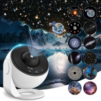 Planetarium Star Projector, Galaxy Projector, Realistic Starry Sky Night Light With 12 Film Discs, Solar System Constellation Moon For Kids Bedroom Ceiling Home Living Room Decor Birthday Gifts