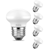 Maelsrlg R14 Led Bulb 4W(40W Equivalent) Mini Reflector Flood Light Bulbs 2700K Soft White, Curio Cabinet Light Bulb, Non-Dimmable, E26 Base Short Light Bulbs, 4-Pack