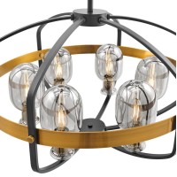 Opia Vintage 8 Lights, Chandelier, Led Integrated, Dimmable, Gold & Black(D0102Hge4Jv)