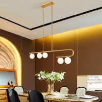 Anecdoche Rectangular, Chandelier, Dimmable, Led Integrated, Gold & White(D0102Hgen4G)