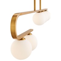 Anecdoche Rectangular, Chandelier, Dimmable, Led Integrated, Gold & White(D0102Hgen4G)