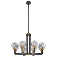 Monachopsis, Chandelier, Dimmable, Led Integrated, Gold & Black, Large(D0102Hge45U)