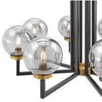 Monachopsis, Chandelier, Dimmable, Led Integrated, Gold & Black, Large(D0102Hge45U)