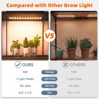 Bstrip Grow Lights For Indoor Plants, 45W Double Extended Size Led Grow Light Panel With Timer, Dimmable 3 Modes Full Spectrum Plant Grow Light For Plant Tray, Greenhouse, Seedling, Flower (3-Pack)