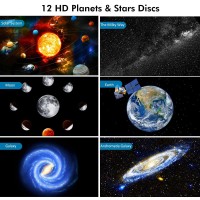 Yokgrass Star Projector Planetarium Light Galaxy Projector Night Light With 12 Replacement Discs Large Projection Area Hd Im