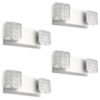 Freelicht 4 Pack Led Emergency Lights For Business With Battery Backup Two Head Adjustable Led Emergency Square Lighting Ul 9