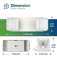 Freelicht 4 Pack Led Emergency Lights For Business With Battery Backup Two Head Adjustable Led Emergency Square Lighting Ul 9