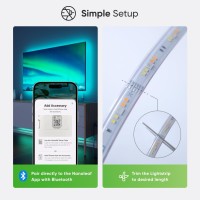 Nanoleaf Essentials Matter Bluetooth Thread Smart Led Lightstrip 80 Smarter Kit 2M Rgb Whites Controller App Voice