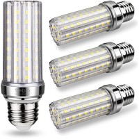 Tebio Led E26 20W Corn Bulb, 150W Equivalent, Middle Edison Screw, 6000K Daylight White Led Bulb, Non-Dimmable Candelabra Light Bulb, 4-Pack