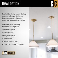 The Can Converter R56 Complete Recessed Can Light Conversion Kit For Ceiling Light Fixture Pendant Light Hanging Light Cei