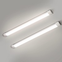 Colmeguna 2 Packs 4Ft Led Batten Light Ultra Light Slim Ceiling Surface Mounted Light 40W Day Light 4000K Ip20 Led Ceiling