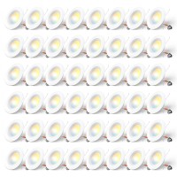 Amico 56 Inch 5Cct Led Recessed Lighting 48 Pack Dimmable Ic Damp Rated 125W100W 950Lm Can Lights With Baffle Trim 270