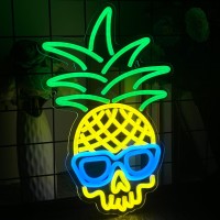 Skull Neon Signs Skeleton Skull Led Neon Signs For Wall Decor Skull Halloween Decor Usb Pineapple Ghost Face Neon Light Up Sign