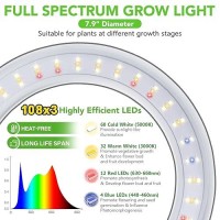 Lordem Grow Light For Indoor Plants 79 Diameter Trihead Plant Light For Plants Growing Full Spectrum Growth Lamp With Auto