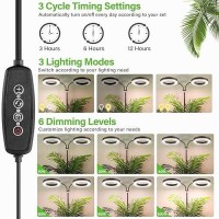 Lordem Grow Light For Indoor Plants 79 Diameter Dualhead Plant Light For Plants Growing Full Spectrum Growth Lamp With Aut