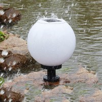 Solar Post Lights Outdoor Waterproof Round Ball Led Solar Post Fence Cap Light Bright White Lamp Fixture For Garden Patio Backyard Courtyard Walkway